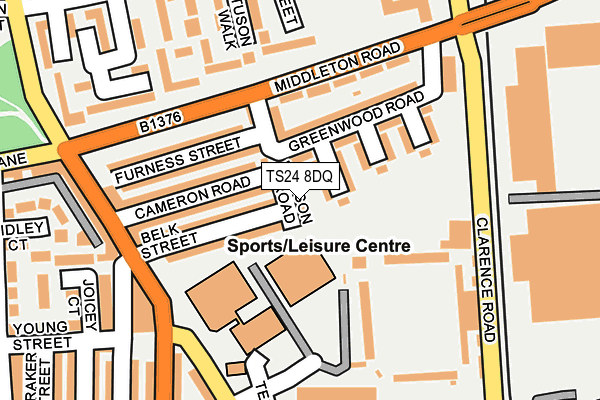 TS24 8DQ map - OS OpenMap – Local (Ordnance Survey)