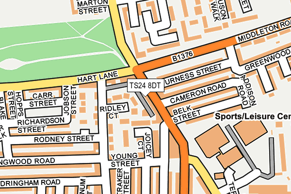 TS24 8DT map - OS OpenMap – Local (Ordnance Survey)