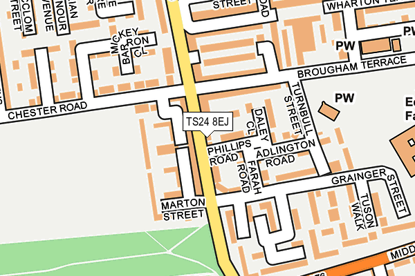 TS24 8EJ map - OS OpenMap – Local (Ordnance Survey)