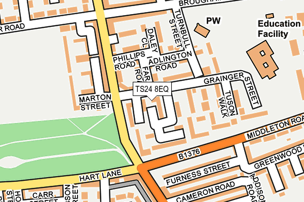 TS24 8EQ map - OS OpenMap – Local (Ordnance Survey)