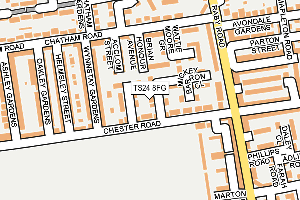 TS24 8FG map - OS OpenMap – Local (Ordnance Survey)