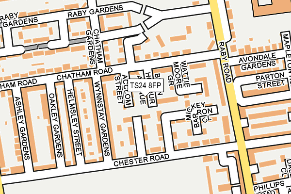TS24 8FP map - OS OpenMap – Local (Ordnance Survey)