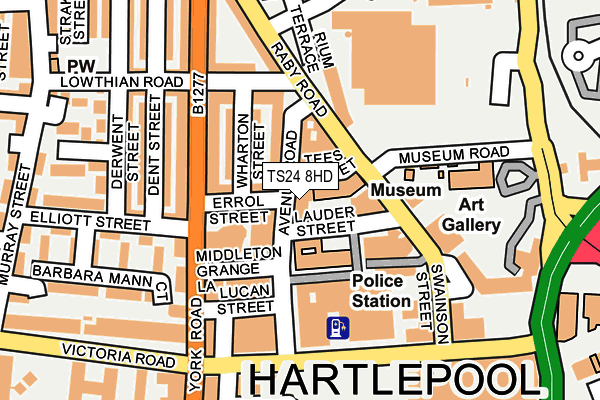 TS24 8HD map - OS OpenMap – Local (Ordnance Survey)