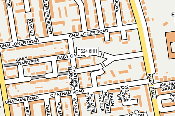 TS24 8HH map - OS OpenMap – Local (Ordnance Survey)