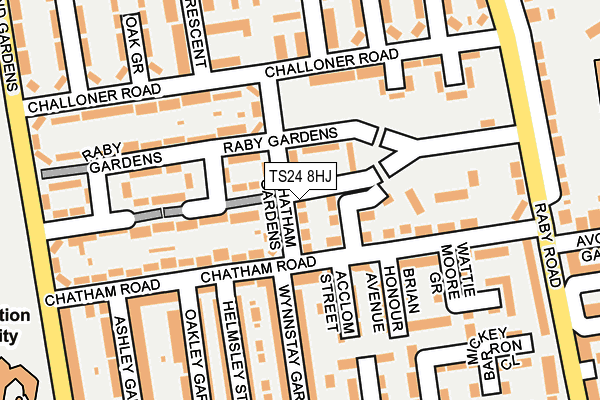 TS24 8HJ map - OS OpenMap – Local (Ordnance Survey)