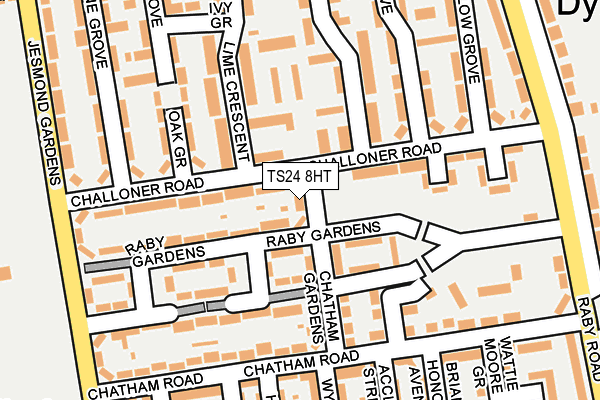 TS24 8HT map - OS OpenMap – Local (Ordnance Survey)