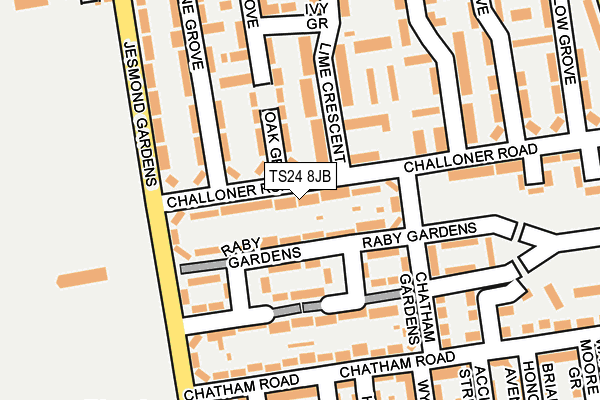 TS24 8JB map - OS OpenMap – Local (Ordnance Survey)