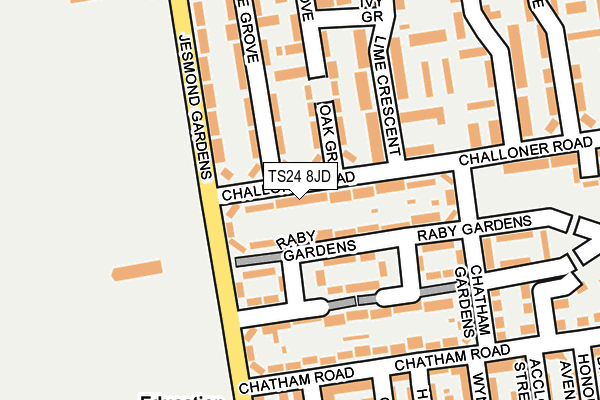 TS24 8JD map - OS OpenMap – Local (Ordnance Survey)