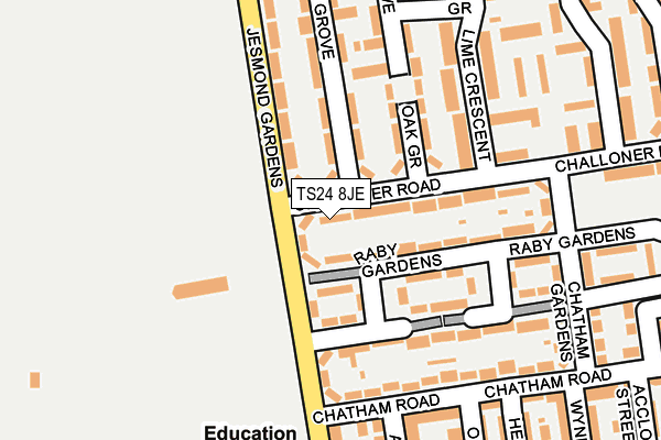 TS24 8JE map - OS OpenMap – Local (Ordnance Survey)