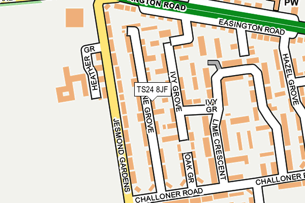 TS24 8JF map - OS OpenMap – Local (Ordnance Survey)