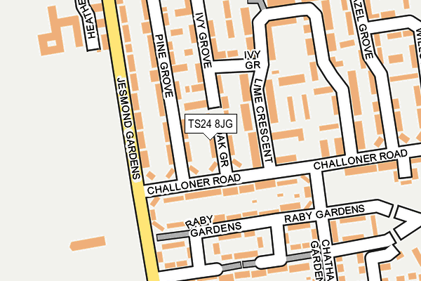 TS24 8JG map - OS OpenMap – Local (Ordnance Survey)