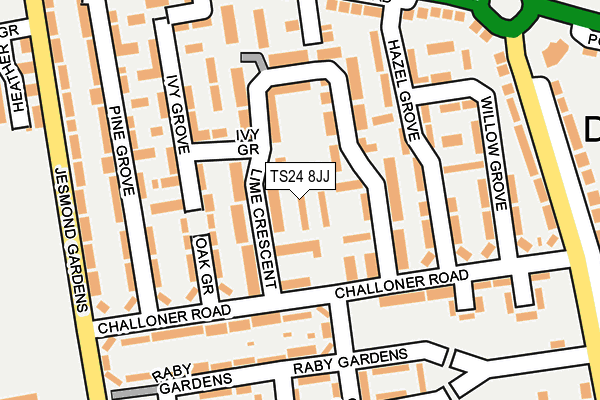 TS24 8JJ map - OS OpenMap – Local (Ordnance Survey)