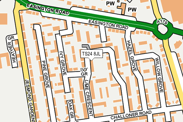TS24 8JL map - OS OpenMap – Local (Ordnance Survey)