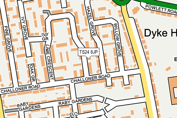 TS24 8JP map - OS OpenMap – Local (Ordnance Survey)