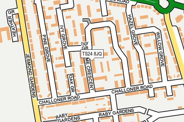 TS24 8JQ map - OS OpenMap – Local (Ordnance Survey)