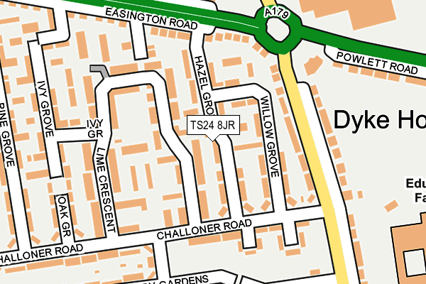 TS24 8JR map - OS OpenMap – Local (Ordnance Survey)