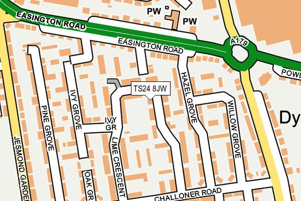 TS24 8JW map - OS OpenMap – Local (Ordnance Survey)