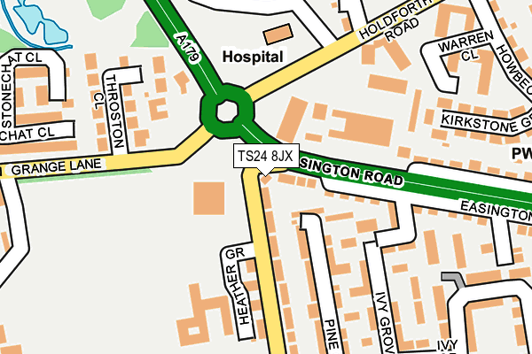 TS24 8JX map - OS OpenMap – Local (Ordnance Survey)