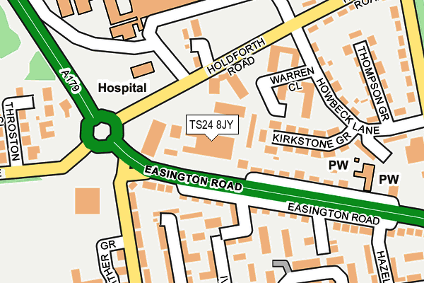 TS24 8JY map - OS OpenMap – Local (Ordnance Survey)