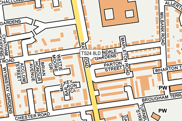 TS24 8LD map - OS OpenMap – Local (Ordnance Survey)