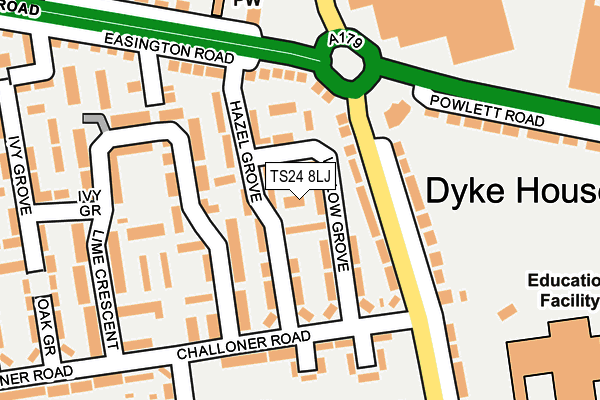 TS24 8LJ map - OS OpenMap – Local (Ordnance Survey)