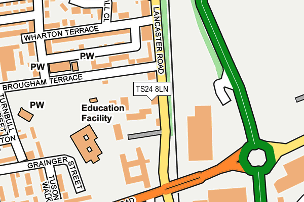 TS24 8LN map - OS OpenMap – Local (Ordnance Survey)