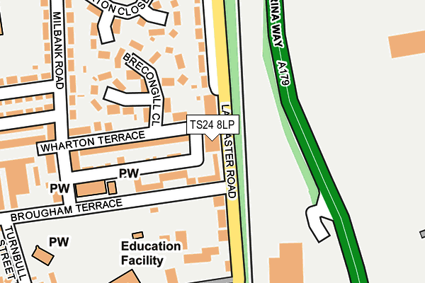 TS24 8LP map - OS OpenMap – Local (Ordnance Survey)