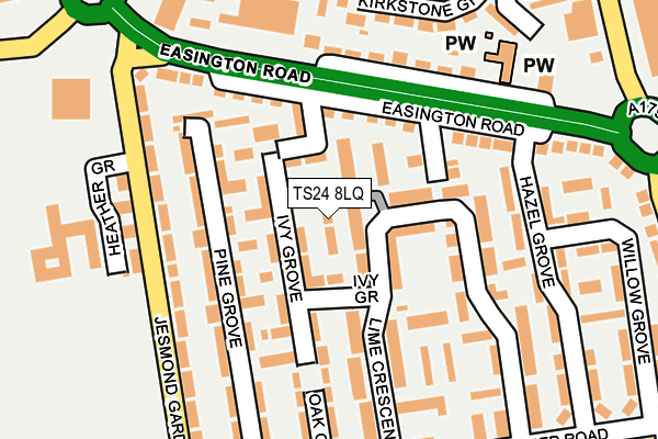 TS24 8LQ map - OS OpenMap – Local (Ordnance Survey)