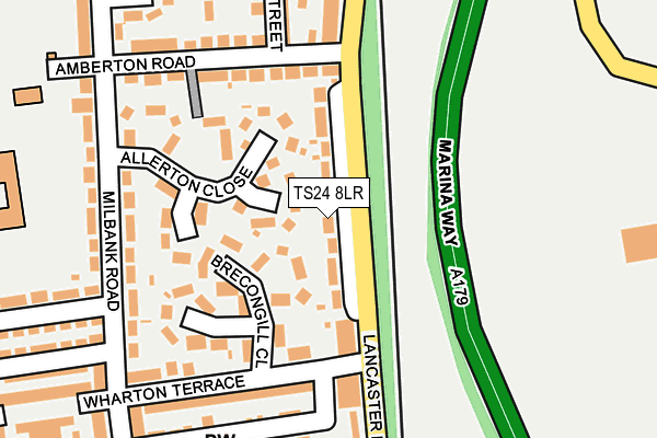 TS24 8LR map - OS OpenMap – Local (Ordnance Survey)