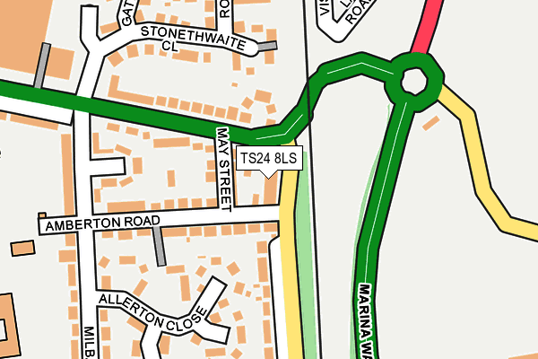 TS24 8LS map - OS OpenMap – Local (Ordnance Survey)