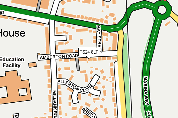 TS24 8LT map - OS OpenMap – Local (Ordnance Survey)