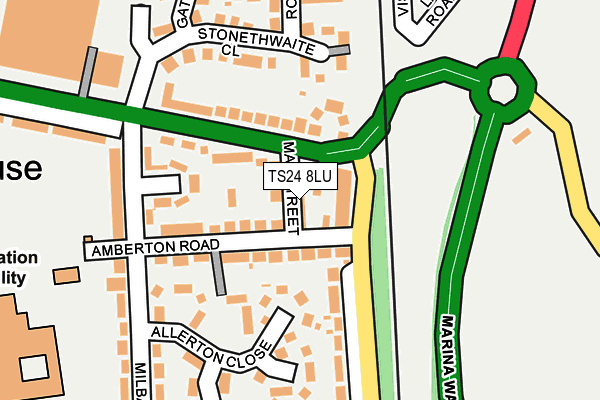 TS24 8LU map - OS OpenMap – Local (Ordnance Survey)