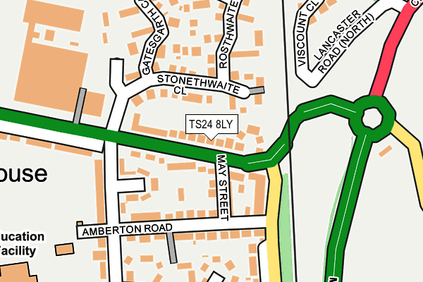 TS24 8LY map - OS OpenMap – Local (Ordnance Survey)