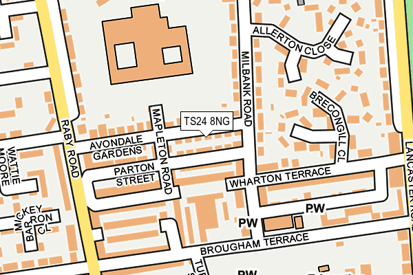 TS24 8NG map - OS OpenMap – Local (Ordnance Survey)