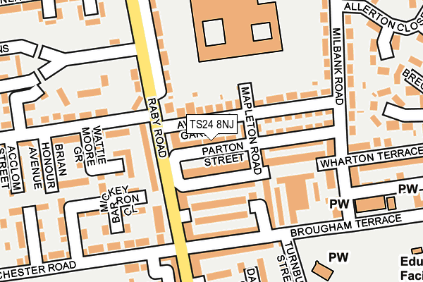 TS24 8NJ map - OS OpenMap – Local (Ordnance Survey)