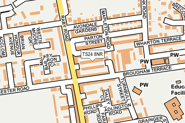 TS24 8NR map - OS OpenMap – Local (Ordnance Survey)