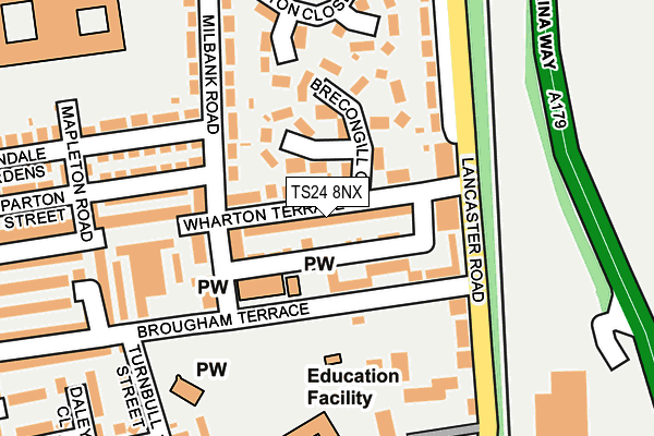 TS24 8NX map - OS OpenMap – Local (Ordnance Survey)