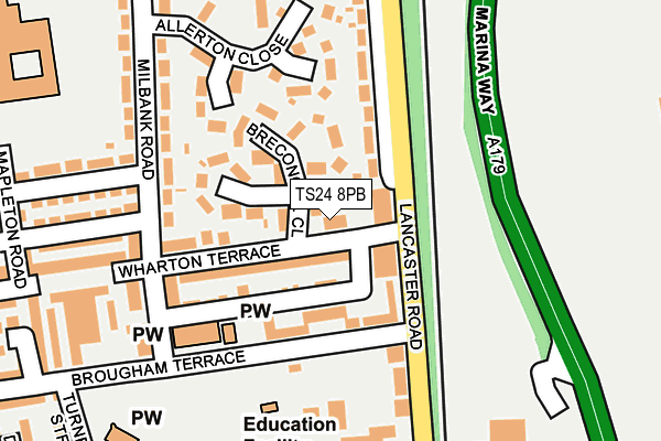 TS24 8PB map - OS OpenMap – Local (Ordnance Survey)