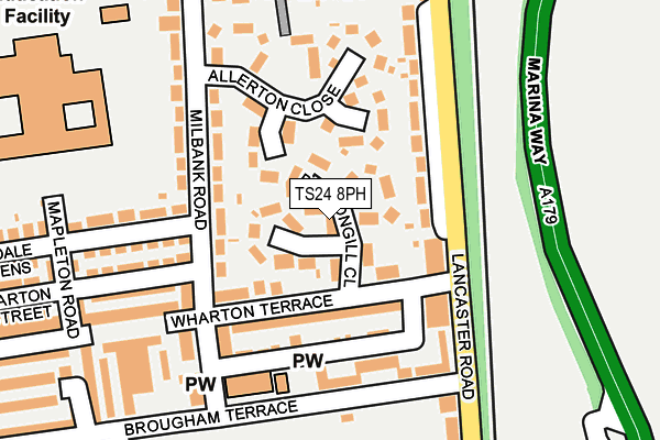 TS24 8PH map - OS OpenMap – Local (Ordnance Survey)