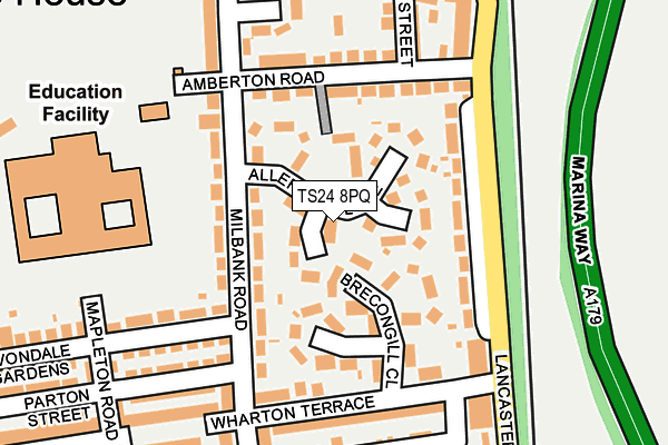 TS24 8PQ map - OS OpenMap – Local (Ordnance Survey)