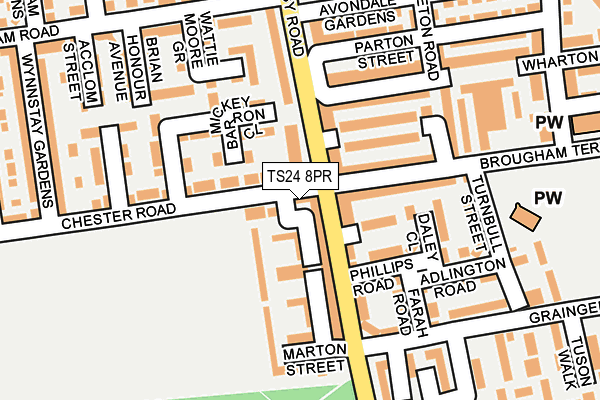 TS24 8PR map - OS OpenMap – Local (Ordnance Survey)