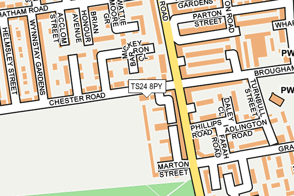 TS24 8PY map - OS OpenMap – Local (Ordnance Survey)