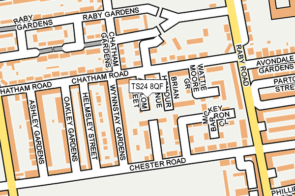 TS24 8QF map - OS OpenMap – Local (Ordnance Survey)