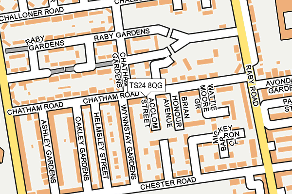 TS24 8QG map - OS OpenMap – Local (Ordnance Survey)