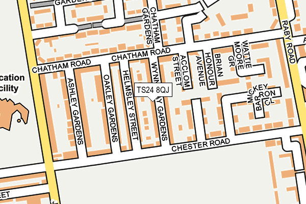 TS24 8QJ map - OS OpenMap – Local (Ordnance Survey)