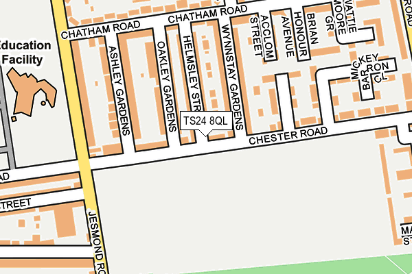 TS24 8QL map - OS OpenMap – Local (Ordnance Survey)