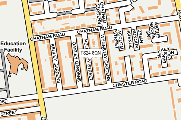 TS24 8QN map - OS OpenMap – Local (Ordnance Survey)