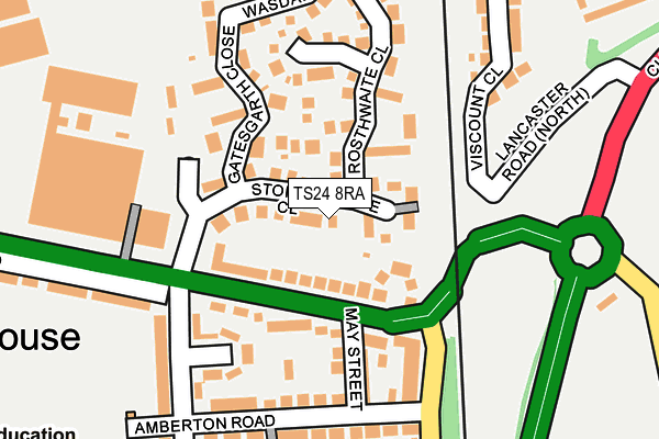 TS24 8RA map - OS OpenMap – Local (Ordnance Survey)