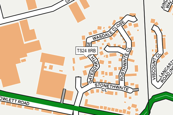 TS24 8RB map - OS OpenMap – Local (Ordnance Survey)