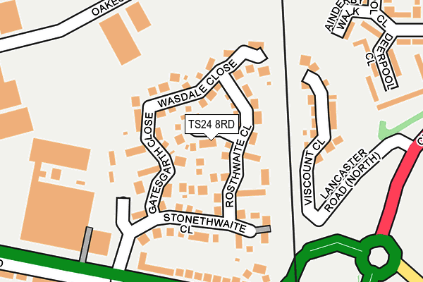 TS24 8RD map - OS OpenMap – Local (Ordnance Survey)